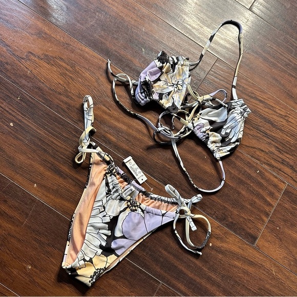 Madewell Second Wave String Bikini Floral 2 Piece Set - Picture 2 of 6